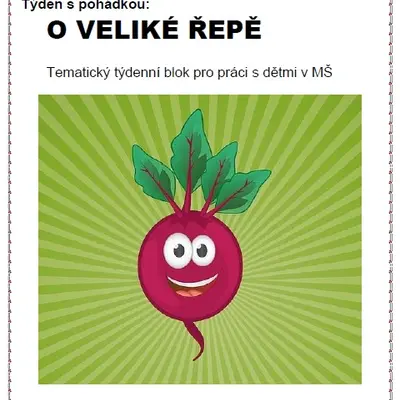 Týden s pohádkou - O VELIKÉ ŘEPĚ 
