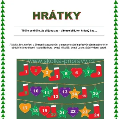 Tématický blok - ADVENTNÍ HRÁTKY...