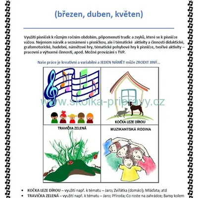 Aktivity s písničkou 3. (Jaro)