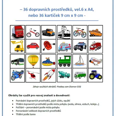 DOPRAVNÍ PROSTŘEDKY - LOTTO / PEXESO