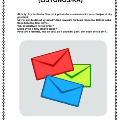 ČÍM BUDU? - POVOLÁNÍ LISTONOŠ/KA
