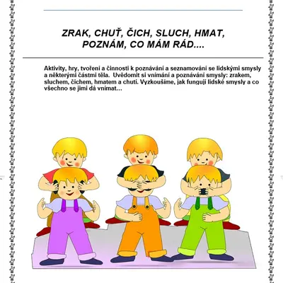 Tématický blok - MOJE SMYSLY...