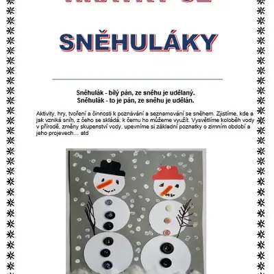 Tématický blok - HRÁTKY SE SNĚHULÁKY...