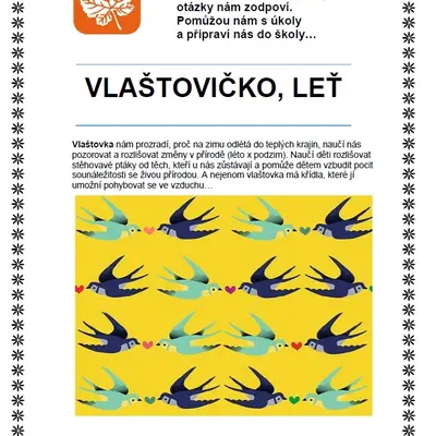 Se zvířátky projdem vrátky... VLAŠTOVIČKO, LEŤ