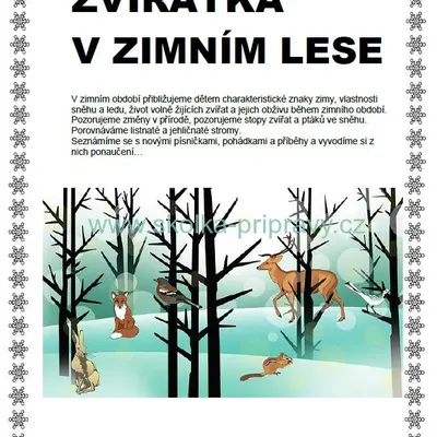 Tématický blok - ZVÍŘÁTKA V ZIMNÍM LESE