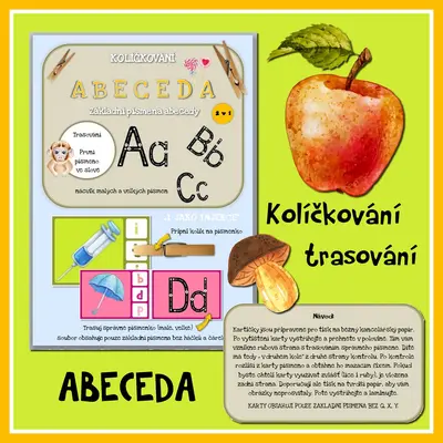 ABECEDA - kolíčkování, trasování