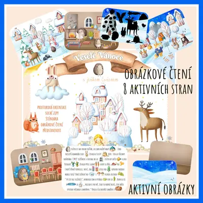 Veselé Vánoce s ježkem Evženem - aktivní obrázek