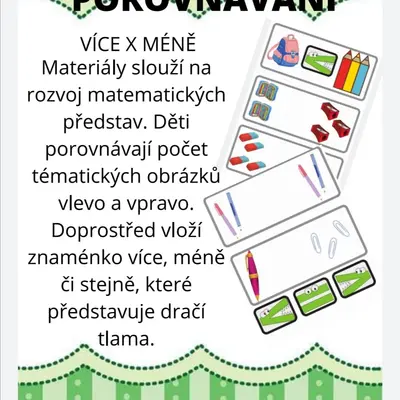 POROVNÁVÁNÍ více x méně-ŠKOLA