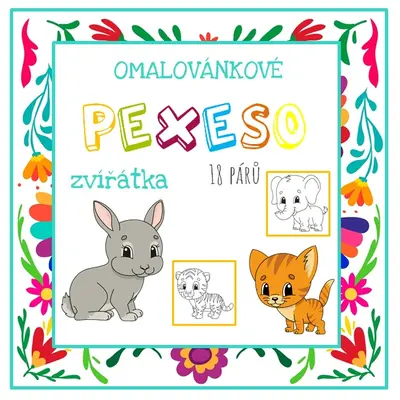 Domalovánkové pexeso - zvířátka