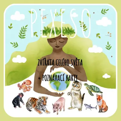 PEXESO - zvířata celého světa + poznávací kartičky