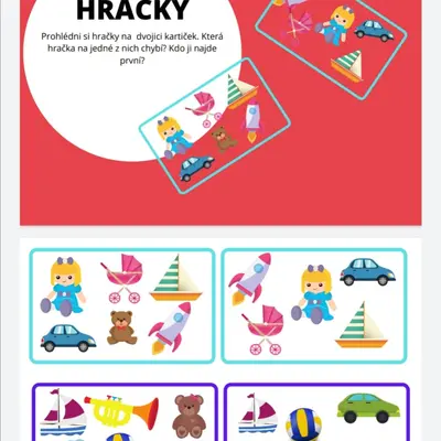 POSTŘEHOVÉ KARTY-  HRAČKY
