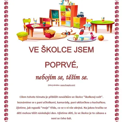 VE ŠKOLCE JSEM POPRVÉ