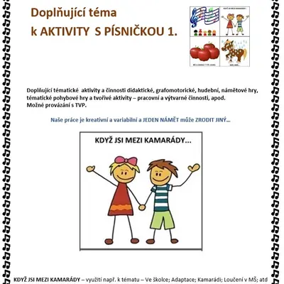 Tematický blok -  KDYŽ JSI MEZI KAMARÁDY