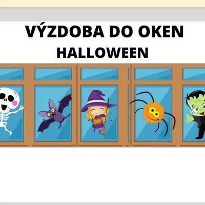 Halloweenská výzdoba na okna