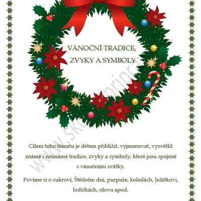 VÁNOČNÍ TRADICE, ZVYKY A SYMBOLY