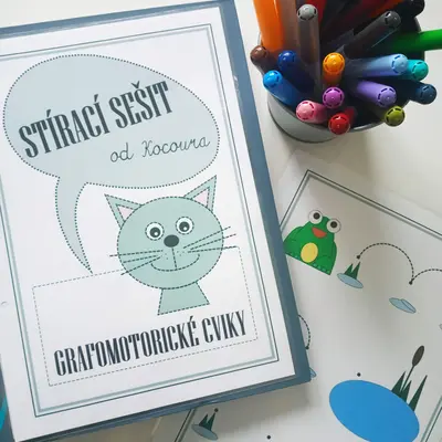 STÍRACÍ SEŠIT od Kocoura - GRAFOMOTORICKÉ CVIKY