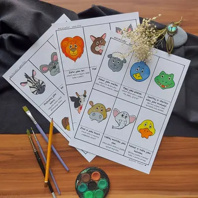 Artikulační karty - zvířata, logopedická prevence, artikulace