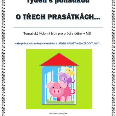 Týden s pohádkou - O TŘECH PRASÁTKÁCH