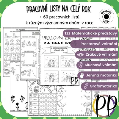 Pracovní listy na celý rok