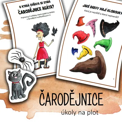 ČARODĚJNICE - úkoly na plot/ stezka