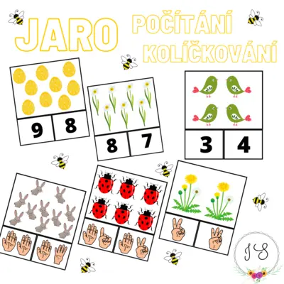 Jaro - počítání, kolíčkování