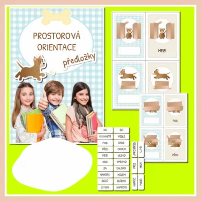 PŘEDLOŽKY/PROSTOROVÁ ORIENTACE -  komunikační karty