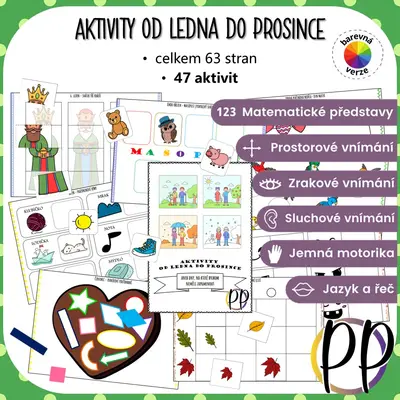 Aktivity od ledna do prosince (barevná verze)