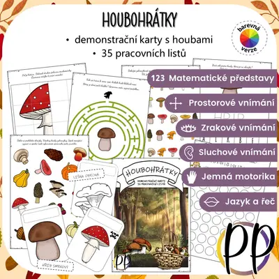 Houbohrátky - barevná varianta