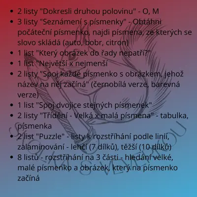 ABECEDA - pracovní listy a činnosti
