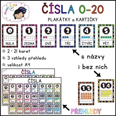 ČÍSLA - plakátky a kartičky