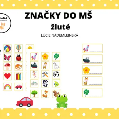 Značky do MŠ - žluté