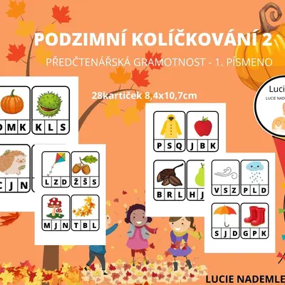 Podzimní kolíčkování - písmena