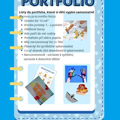 Pracovní listy do PORTFOLIA (portfolio dítěte)