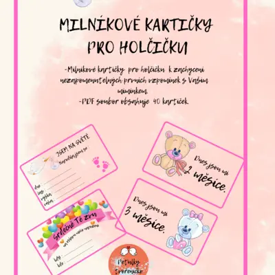 Milníkové kartičky HOLKA