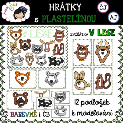 Hrátky s plastelínou - ZVÍŘÁTKA V LESE