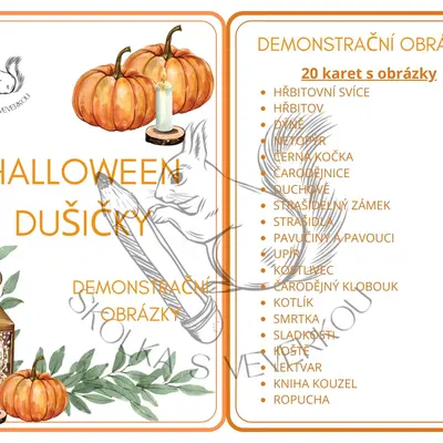 DUŠIČKY A HALLOWEEN demonstrační obrázky