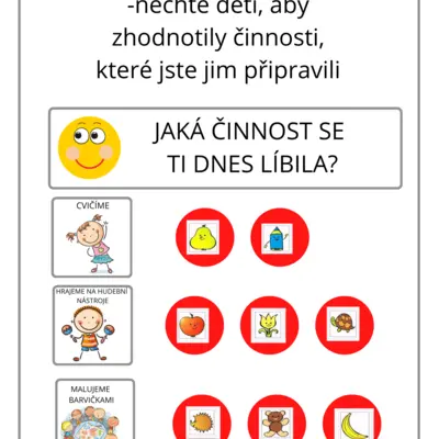 REFLEXE DĚTÍ -činnosti