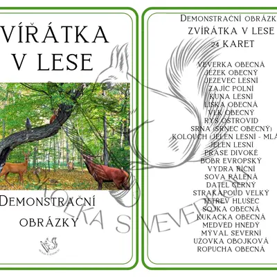 ZVÍŘÁTKA V LESE - demonstrační obrázky