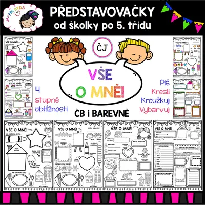VŠE O MNĚ! - představovací pracovní listy