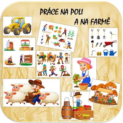 Práce na poli a na farmě