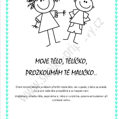 MOJE TĚLO, TĚLÍČKO, PROZKOUMÁM TĚ MALIČKO..