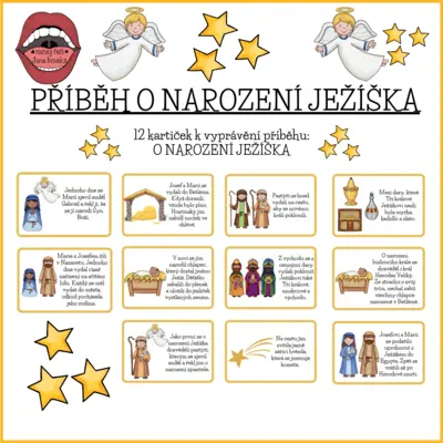 Kartičky k vyprávění: O narození Ježíška 