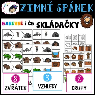 ZIMNÍ SPÁNEK - skládačky