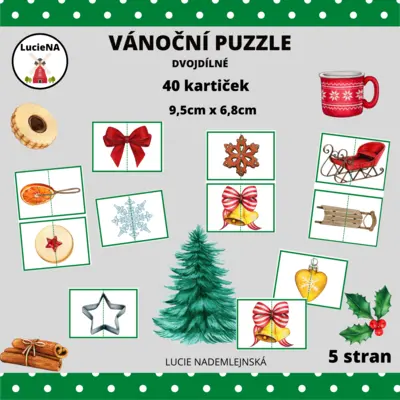 VÁNOČNÍ PUZZLE DVOJDÍLNÉ