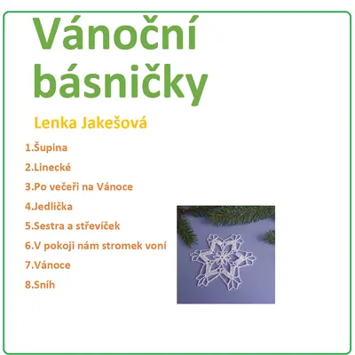 Výukový materiál Vánoční básničky