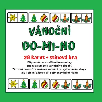 Didaktická hra VÁNOČNÍ DOMINO (symboly)