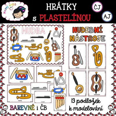 Hrátky s plastelínou - HUDEBNÍ NÁSTROJE