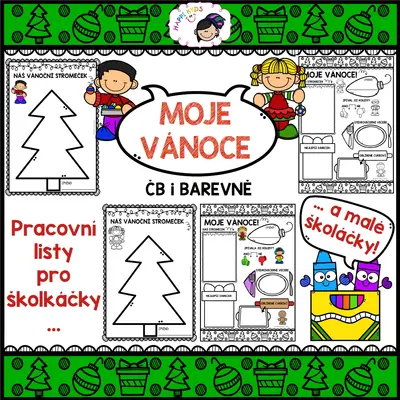 MOJE VÁNOCE - pracovní listy