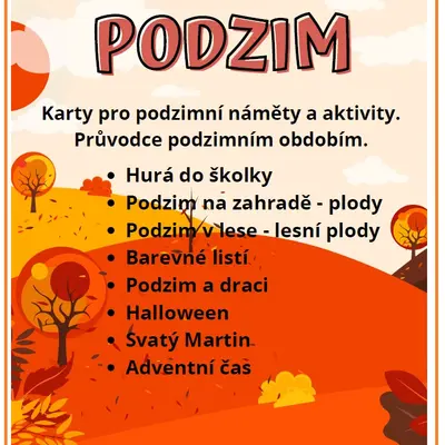 Podzim - tematické karty pro náměty a aktivity