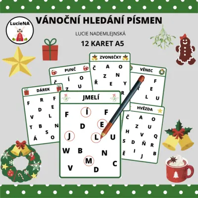 VÁNOČNÍ HLEDÁNÍ PÍSMEN